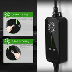 P1 chargeur portable réglable de 3,6kW à 1,5kW / 16A à 8A monophasé, 7m, type 2, pour véhicules électriques^Jatrhg Hot