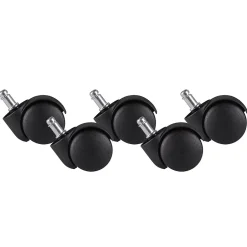 Jeu de 5 roues pour chaises de bureau 11 rouleaux de tapis 50 mm-Finebuy Discount