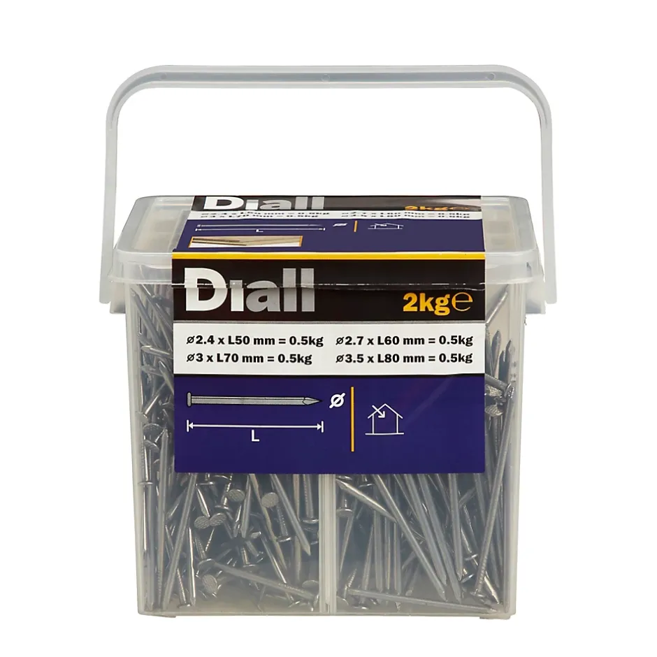 Jeu de clous lisses - assortiment de 2 kg-Diall Clearance