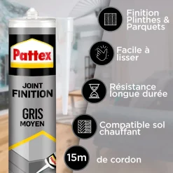 Joint de finition gris moyen 280ml-Pattex Sale