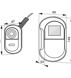 Judas connecté Wifi écran LCD visiophone caméra pour porte d'entrée^Thirard New