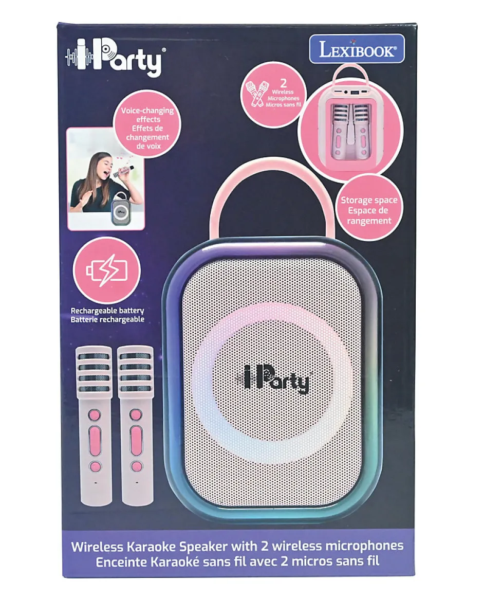 Karaoke Bluetooth Rose avec 2 micros sans fil-Lexibook Clearance