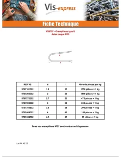 KG Crampillons Acier zingué 1.8X15 - 1 pièce^Vis Express Online