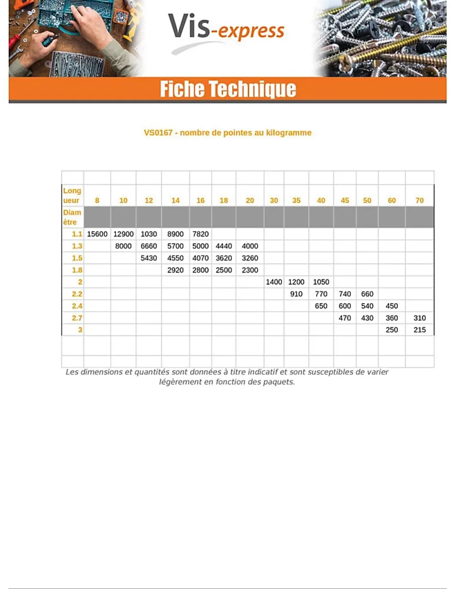 Kg de pointes ARDOISE Tête extra large TEL 2.7X30 Diamètre de tête: 11 Forte tenue à la corrosion Acier galvanisé - 5 pièces-Vis Express Best