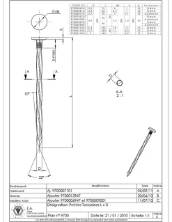 Kg de pointes Torsadées Acier zingué 5X140 - 10 pièces^Vis Express Online