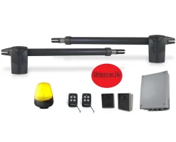 KIT - Automatisme de portail a battants - moteur 24V - SANS batteries - systeme a verins - 250Kg - MYASTER 4.24 by - 1319^Proteco New