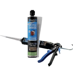 Kit 1 pistolet professionnel + 2 cartouches de scellement chimique polyester 280 ML-Scell-It New