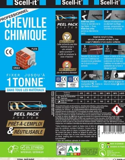 Kit 1 pistolet professionnel + 2 cartouches de scellement chimique polyester 280 ML-Scell-It New