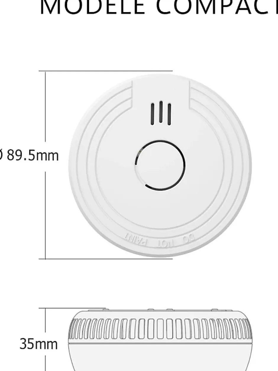 Kit alarme de fumée 2 pièces Kit de Montage magnétique Batterie de 5 Ans Conforme à la Norme européenne Blanc 2 pièces^Nature Pro Clearance