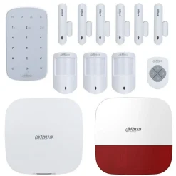 Kit alarme sans fil WIFI, 3G, 4G et GPRS 150 zones 868Ghz - - 13 pièces^Dahua Online