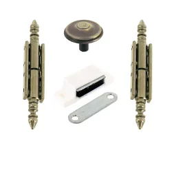 Kit ameublement vieux laiton patiné, lot de 2^Diall Discount