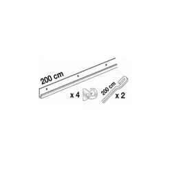 Kit cimaise décorative en aluminium blanc 2m.^LE CROCHET X Hot