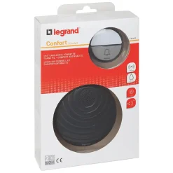 Kit Confort carillon et sonnette sans fil avec 15 mélodies alimentation par piles - anthracite-Legrand Discount