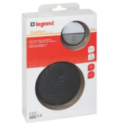 Kit Confort carillon et sonnette sans fil avec 15 mélodies alimentation par piles - anthracite-Legrand Discount