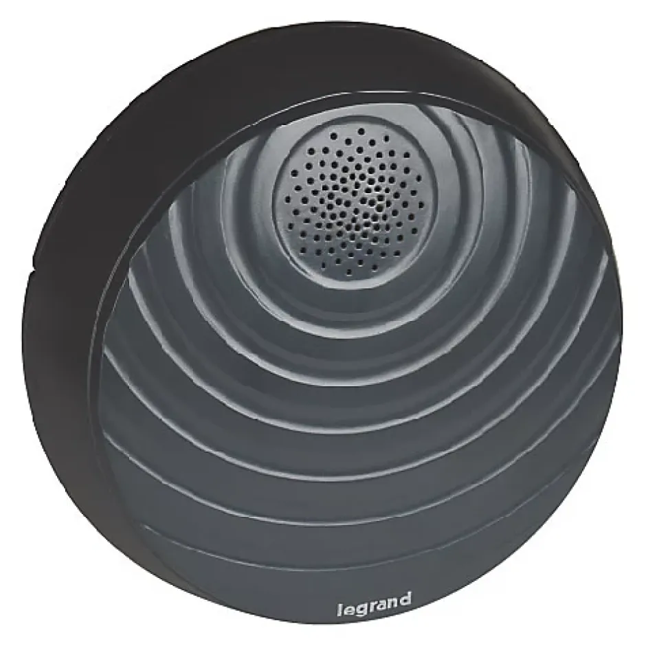 Kit Confort carillon et sonnette sans fil avec 15 mélodies alimentation par piles - anthracite-Legrand Discount