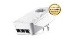Kit de 2 adaptateurs CPL 2400 Mbits, Magic 2 LAN triple, avec 3 ports Ethernet-