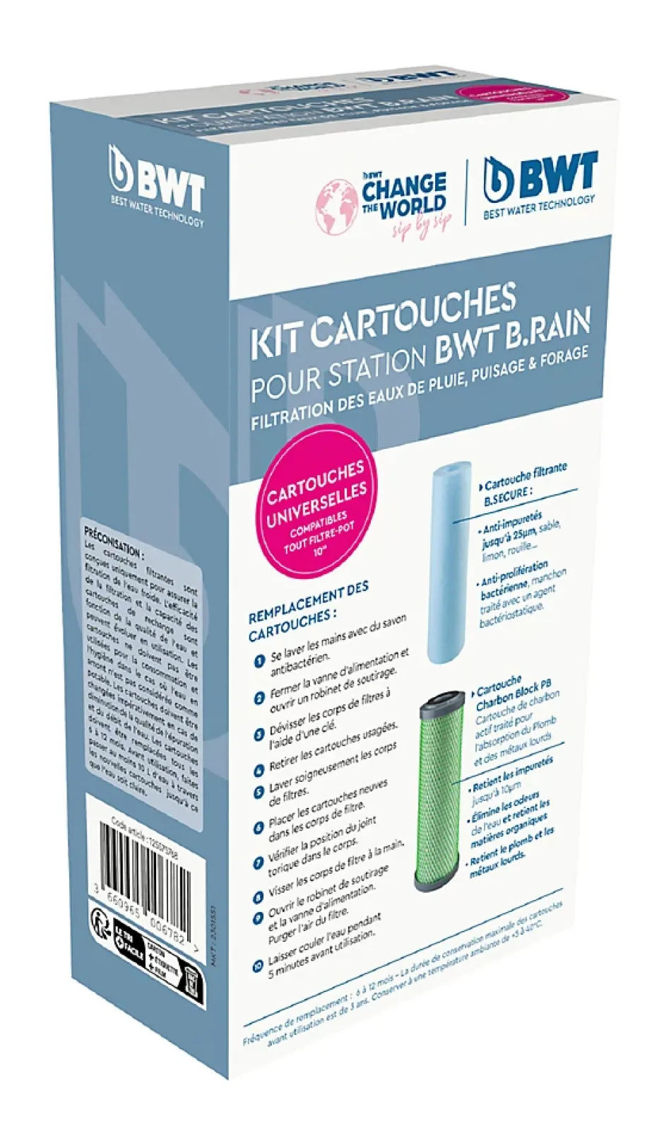 Kit de cartouche de remplacement station B Rain eau de pluie^BWT Discount