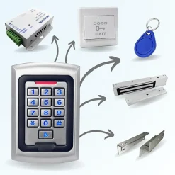Kit de contrôle d'accès autonome code et badge s5 - utilisation extérieure ip65-BT SECURITY New