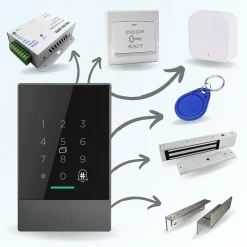 Kit de contrôle d'accès connecté - code et badge - 7 basic-LOCKY Sale