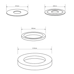 Kit de joints pour réservoir de toilette^Flomasta Hot