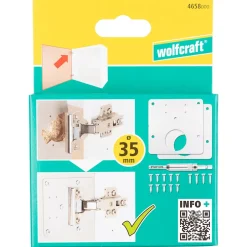 Kit de réparation de réparation charnière de porte 17 pièces Wolfcraft 4658000^Wolfcraft Gmbh Outlet