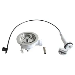 Kit de vidage C automatique évier avec panier acier inoxydable- Sale