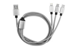 Kit de voyage avec câble de charge 3 en 1, double chargeur, double chargeur de voiture-GAO Clearance