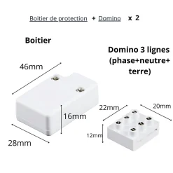 Kit dominos 3 lignes 2 pièces-Magic Elek