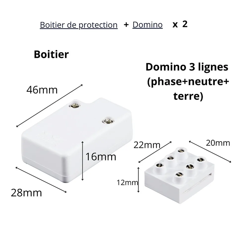 Kit dominos 3 lignes 2 pièces-Magic Elek
