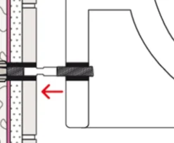 Kit fixation chauffe-eau sur brique creuse BOH 135 Fisher-Fischer Hot