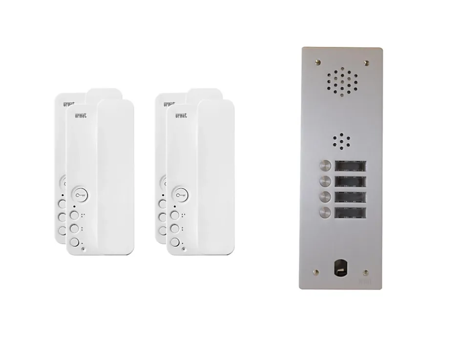 Kit interphone 1 rangée avec 4 combinés Collectif^Urmet Sale