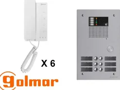 Kit interphone avec 6 combinés Collectif^Golmar Best