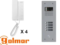 Kit interphone avec 4 combinés Collectif^Golmar Outlet
