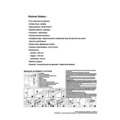 Kit mecanisme chasse deau avec robinet flotteur sachet^Rousseau Discount