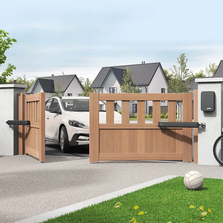 Kit motorisation connectée à vérins pour portail à battants Teha Connect et son ampoule connectée^Avidsen Online