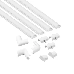 Kit moulure semi-circulaire 20 x 10 mm blanc avec accessoires, lot de 4^D-Line Sale