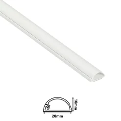 Kit moulure semi-circulaire 20 x 10 mm blanc avec accessoires, lot de 4^D-Line Sale