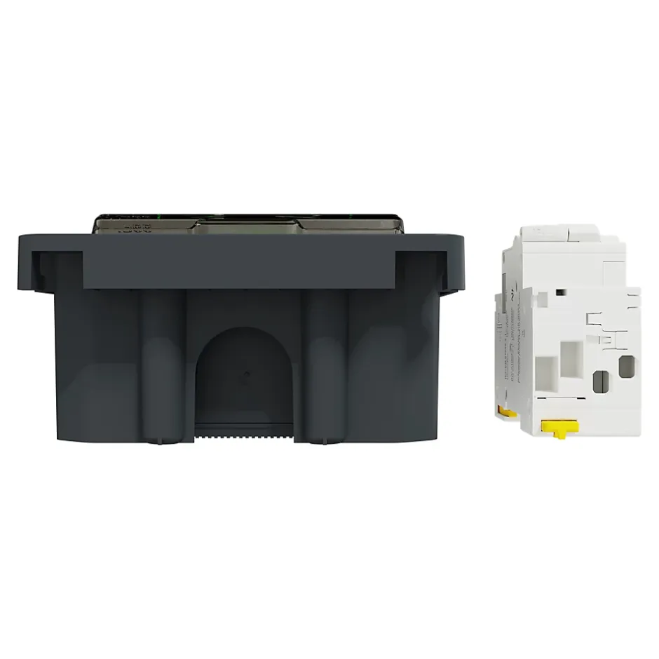 Kit Mureva EVlink - Protection + Prise courant 2P+T renforcée VE IP66 IK08 Gris-Schneider Electric New