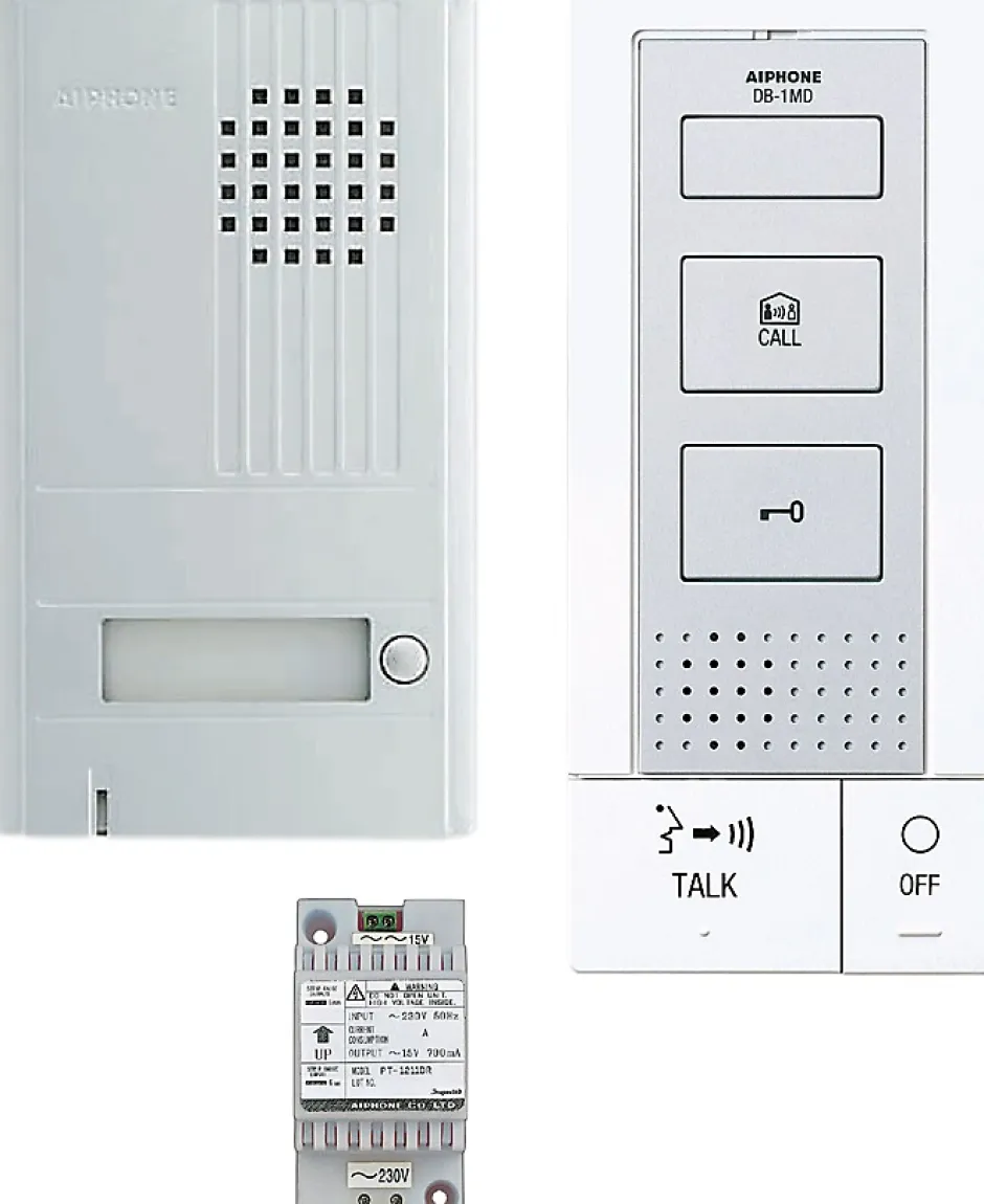 Kit portier audio 2 fils intégral mains libres Blanc - - 118712^Aiphone Sale