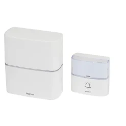 Kit Serénité carillon et sonnette sans fil 30 mélodies + MP3 alimentation par piles - blanc^Legrand New