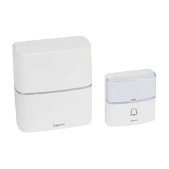 Kit Serénité carillon et sonnette sans fil 30 mélodies + MP3 alimentation par piles - blanc^Legrand New