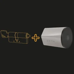 Kit Serrure Connectée Lock + cylindre 35/35 mm + clavier sans fil + 2 badges supplémentaires^Extel