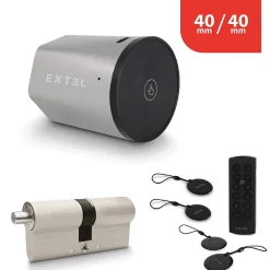 Kit Serrure Connectée Lock + cylindre 40/40 mm + clavier sans fil + 2 badges supplémentaires-Extel Outlet