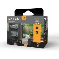 Kit Serrure Connectée Lock + cylindre 45/45 mm + clavier sans fil + 2 badges supplémentaires-Extel
