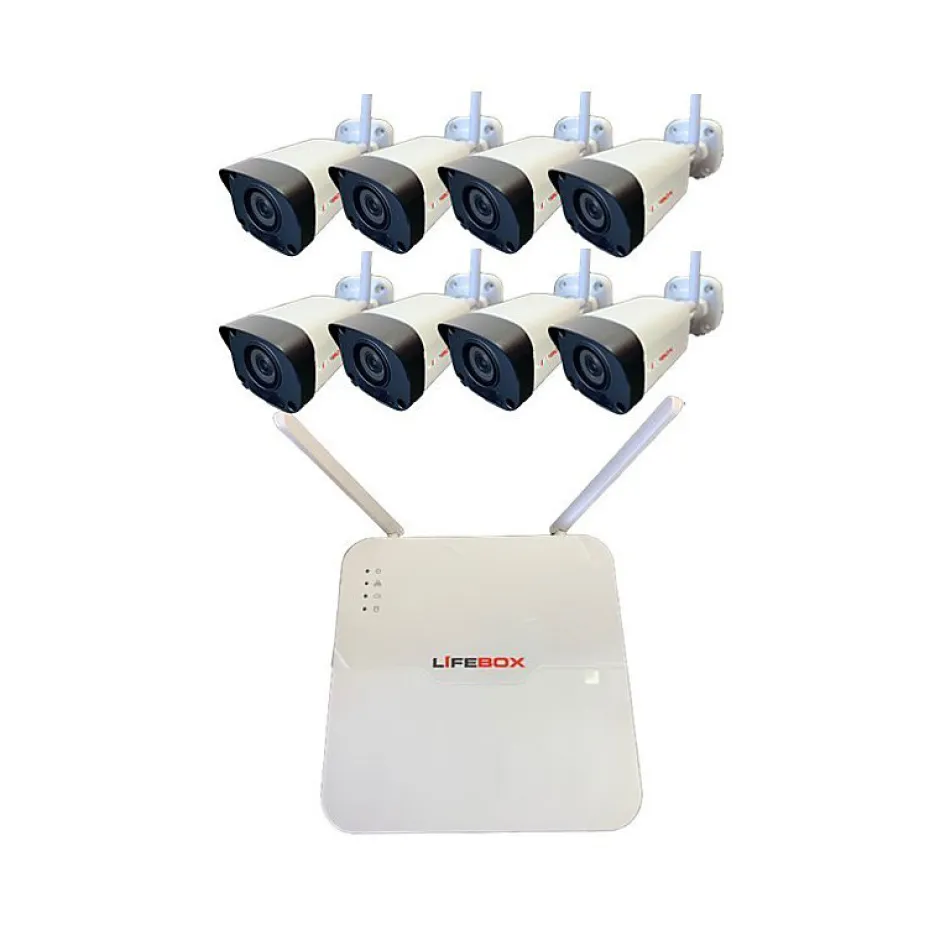 Kit vidéo surveillance wifi 8 caméras, disque dur 2 to-Lifebox Best