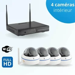 Kit vidéo-surveillance wifi 4 caméras fullhd+ 3mp 2304x1296 - intérieur-BT Security Online
