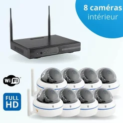 Kit vidéo-surveillance wifi 8 caméras full-hd+ (3mp) 2304x1296 - intérieur-BT Security
