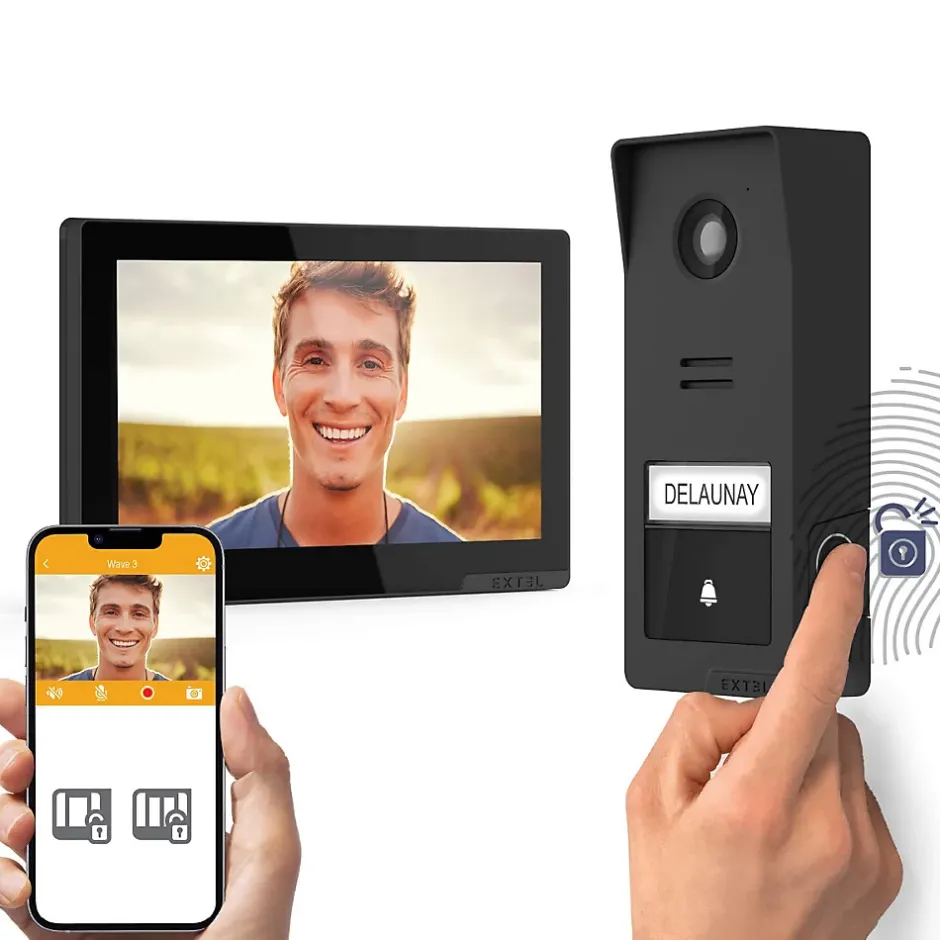 Kit visiophone sans fil connecté Wave 3 + coque graphite^Extel Best