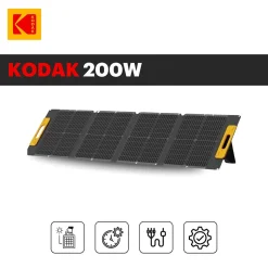 Kit Station d'Énergie Portable S1210 + Panneau Solaire 200W - Batterie 1102Wh - Multiport&Prises - Pour Camping Urgence^Kodak Online