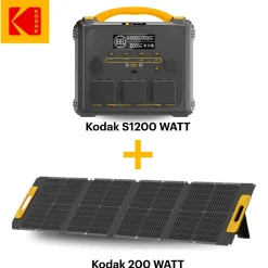 Kit Station d'Énergie Portable S600 + Panneau Solaire 200W - Batterie 551Wh - Multiport&Prises - Pour Camping, Urgences-Kodak Best